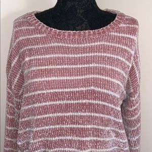 CYRUS Striped Cropped Sweater